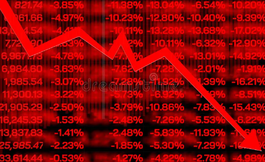 Bear market aktiegraf.